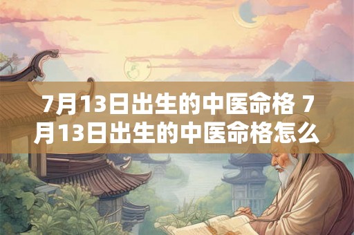 7月13日出生的中医命格 7月13日出生的中医命格怎么样 7月13日出生的中医命格 7月13日出生的中医命格怎么样