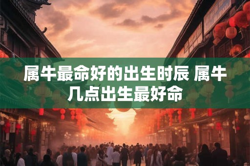 属牛最命好的出生时辰 属牛几点出生最好命