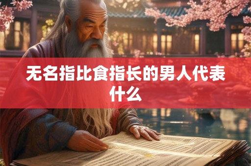 无名指比食指长的男人代表什么