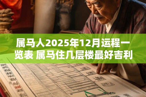 属马人2025年12月运程一览表 属马住几层楼最好吉利