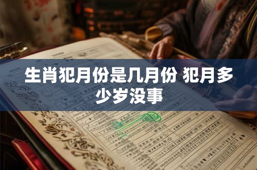 生肖犯月份是几月份 犯月多少岁没事 生肖犯月份是几月份 犯月多少岁没事