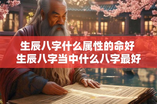 生辰八字什么属性的命好 生辰八字当中什么八字最好的 生辰八字什么属性的命好 生辰八字当中什么八字最好的