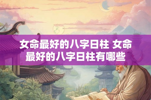 女命最好的八字日柱 女命最好的八字日柱有哪些 女命最好的八字日柱 女命最好的八字日柱有哪些