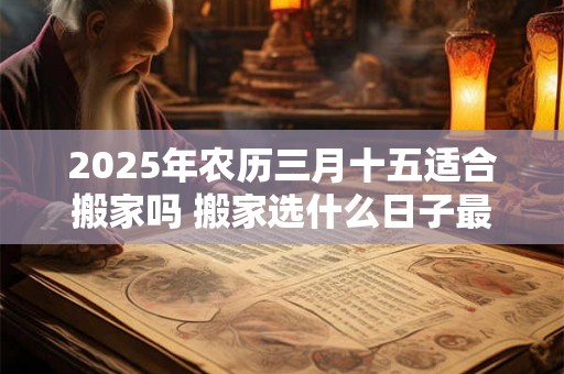 2025年农历三月十五适合搬家吗 搬家选什么日子最合适 2025年农历三月十五适合搬家吗 搬家选什么日子最合适