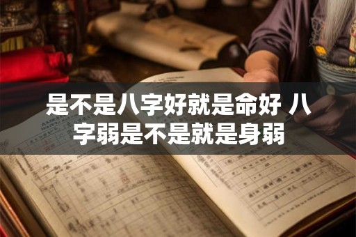 是不是八字好就是命好 八字弱是不是就是身弱 是不是八字好就是命好 八字弱是不是就是身弱