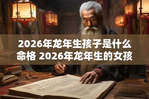 2026年龙年生孩子是什么命格 2026年龙年生的女孩起什么名字最好