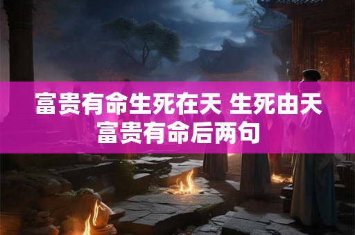 富贵有命生死在天 生死由天富贵有命后两句