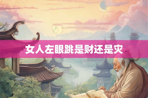 女人左眼跳是财还是灾