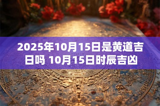 2025年10月15日是黄道吉日吗 10月15日时辰吉凶