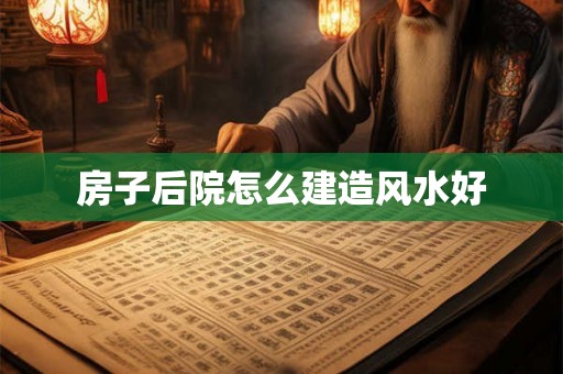 房子后院怎么建造风水好 房子后院怎么建造风水好