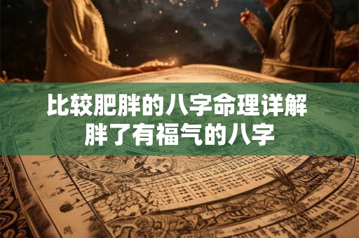 比较肥胖的八字命理详解 胖了有福气的八字 比较肥胖的八字命理详解 胖了有福气的八字
