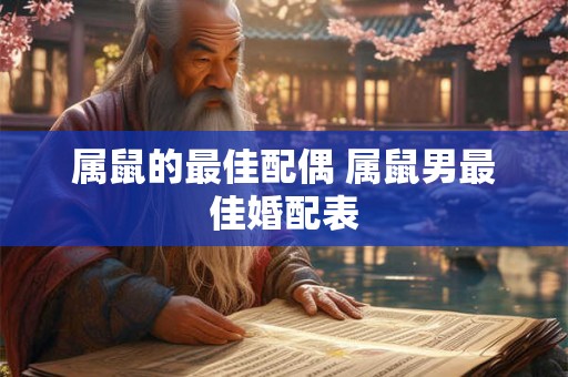 属鼠的最佳配偶 属鼠男最佳婚配表
