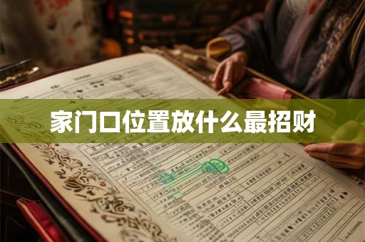 家门口位置放什么最招财