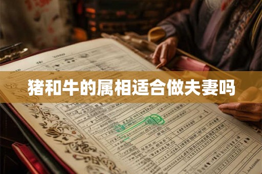猪和牛的属相适合做夫妻吗