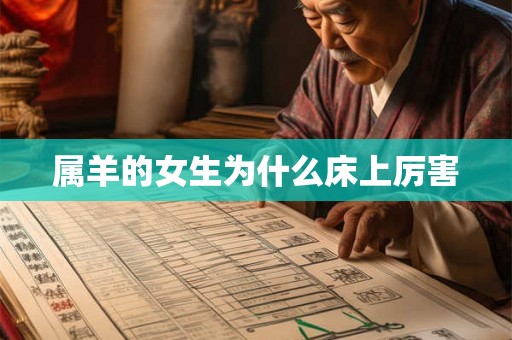 属羊的女生为什么床上厉害 属羊的女生为什么床上厉害