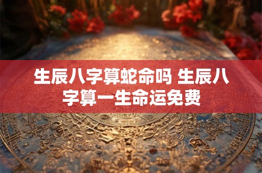 生辰八字算蛇命吗 生辰八字算一生命运免费 生辰八字算蛇命吗 生辰八字算一生命运免费