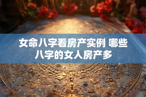 女命八字看房产实例 哪些八字的女人房产多 女命八字看房产实例 哪些八字的女人房产多