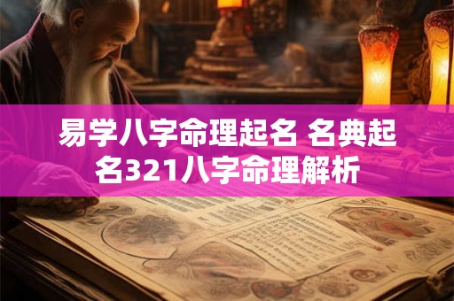 易学八字命理起名 名典起名321八字命理解析