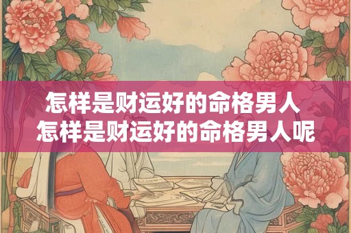 怎样是财运好的命格男人 怎样是财运好的命格男人呢 怎样是财运好的命格男人 怎样是财运好的命格男人呢