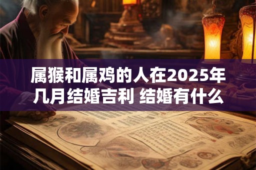 属猴和属鸡的人在2025年几月结婚吉利 结婚有什么忌讳 属猴和属鸡的人在2025年几月结婚吉利 结婚有什么忌讳