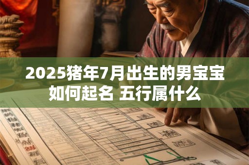 2025猪年7月出生的男宝宝如何起名 五行属什么 2025猪年7月出生的男宝宝如何起名 五行属什么