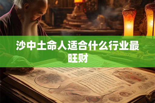 沙中土命人适合什么行业最旺财