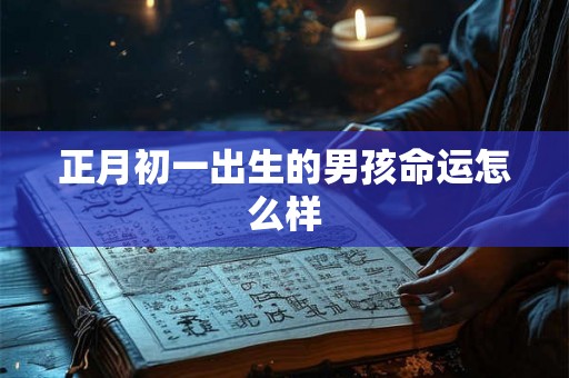 正月初一出生的男孩命运怎么样 正月初一出生的男孩命运怎么样
