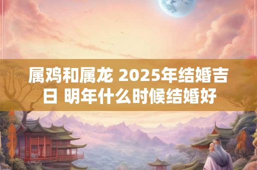 属鸡和属龙 2025年结婚吉日 明年什么时候结婚好 属鸡和属龙 2025年结婚吉日 明年什么时候结婚好