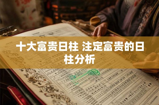 十大富贵日柱 注定富贵的日柱分析 十大富贵日柱 注定富贵的日柱分析