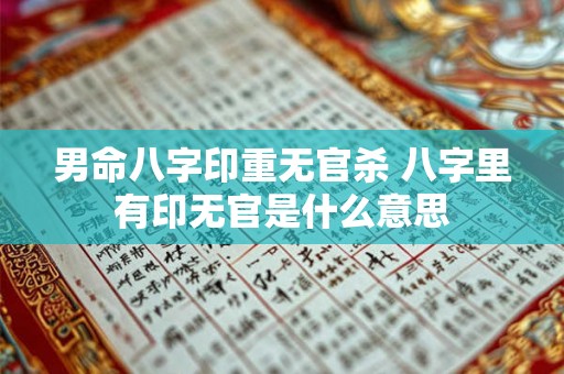 男命八字印重无官杀 八字里有印无官是什么意思 男命八字印重无官杀 八字里有印无官是什么意思