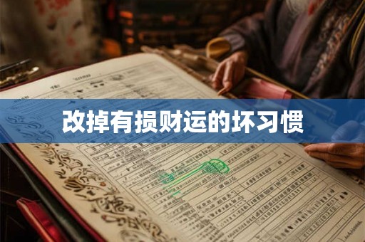 改掉有损财运的坏习惯 改掉有损财运的坏习惯