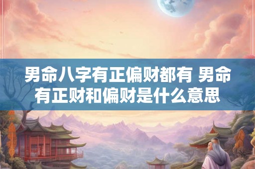 男命八字有正偏财都有 男命有正财和偏财是什么意思 男命八字有正偏财都有 男命有正财和偏财是什么意思