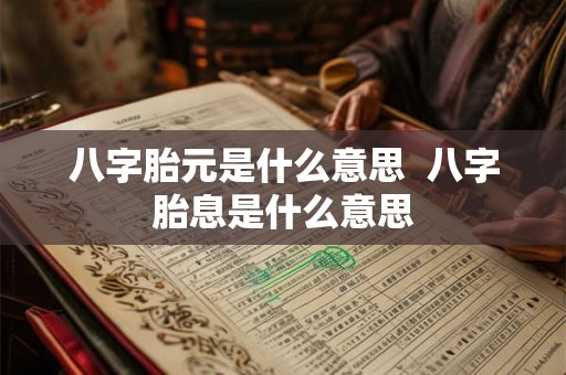八字胎元是什么意思 八字胎息是什么意思 八字胎元是什么意思 八字胎息是什么意思