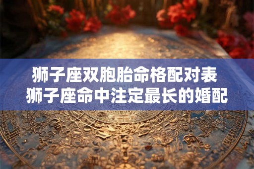 狮子座双胞胎命格配对表 狮子座命中注定最长的婚配双子 狮子座双胞胎命格配对表 狮子座命中注定最长的婚配双子