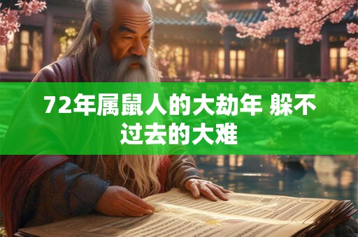 72年属鼠人的大劫年 躲不过去的大难 72年属鼠人的大劫年 躲不过去的大难