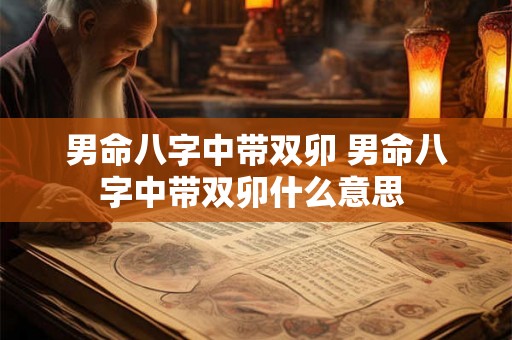 男命八字中带双卯 男命八字中带双卯什么意思 