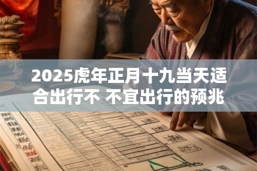 2025虎年正月十九当天适合出行不 不宜出行的预兆 2025虎年正月十九当天适合出行不 不宜出行的预兆