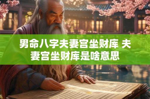 男命八字夫妻宫坐财库 夫妻宫坐财库是啥意思 男命八字夫妻宫坐财库 夫妻宫坐财库是啥意思