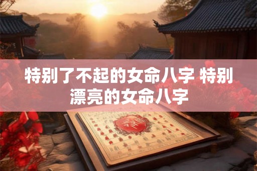 特别了不起的女命八字 特别漂亮的女命八字