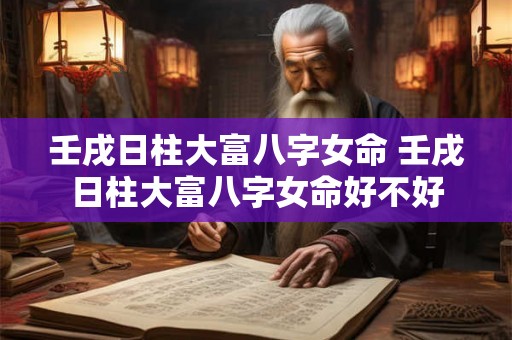 壬戌日柱大富八字女命 壬戌日柱大富八字女命好不好