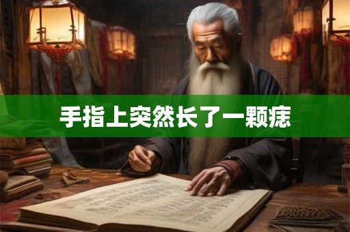 手指上突然长了一颗痣 手指上突然长了一颗痣