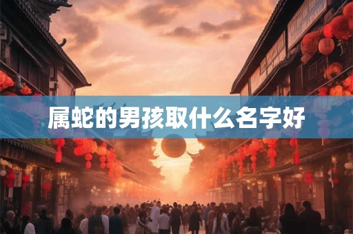 属蛇的男孩取什么名字好