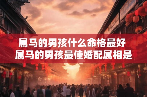 属马的男孩什么命格最好 属马的男孩最佳婚配属相是什么