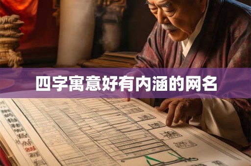 四字寓意好有内涵的网名 四字寓意好有内涵的网名