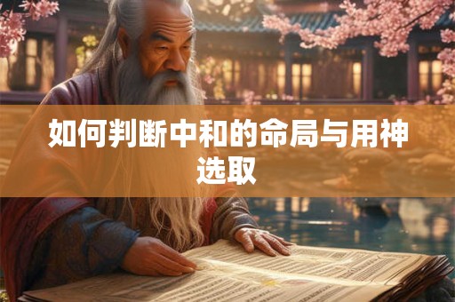 如何判断中和的命局与用神选取 如何判断中和的命局与用神选取