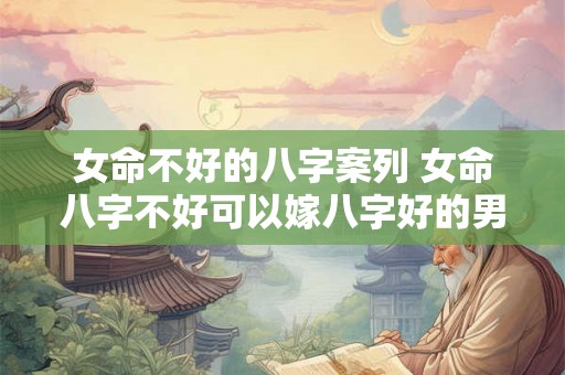 女命不好的八字案列 女命八字不好可以嫁八字好的男人吗 女命不好的八字案列 女命八字不好可以嫁八字好的男人吗