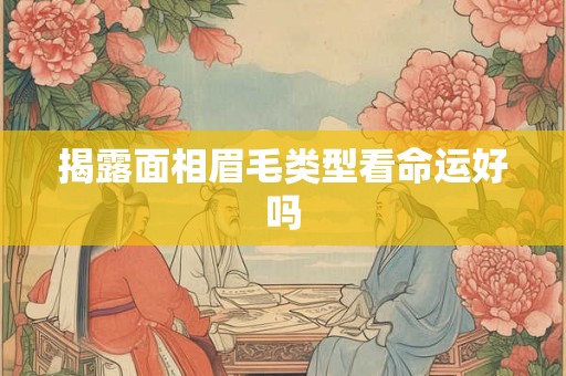 揭露面相眉毛类型看命运好吗 揭露面相眉毛类型看命运好吗