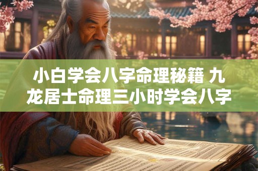 小白学会八字命理秘籍 九龙居士命理三小时学会八字 小白学会八字命理秘籍 九龙居士命理三小时学会八字