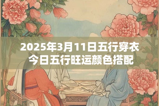 2025年3月11日五行穿衣 今日五行旺运颜色搭配