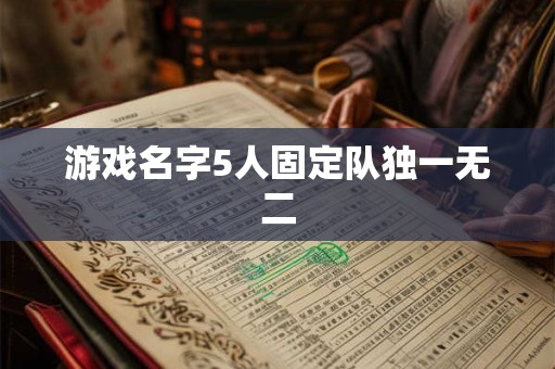 游戏名字5人固定队独一无二 游戏名字5人固定队独一无二